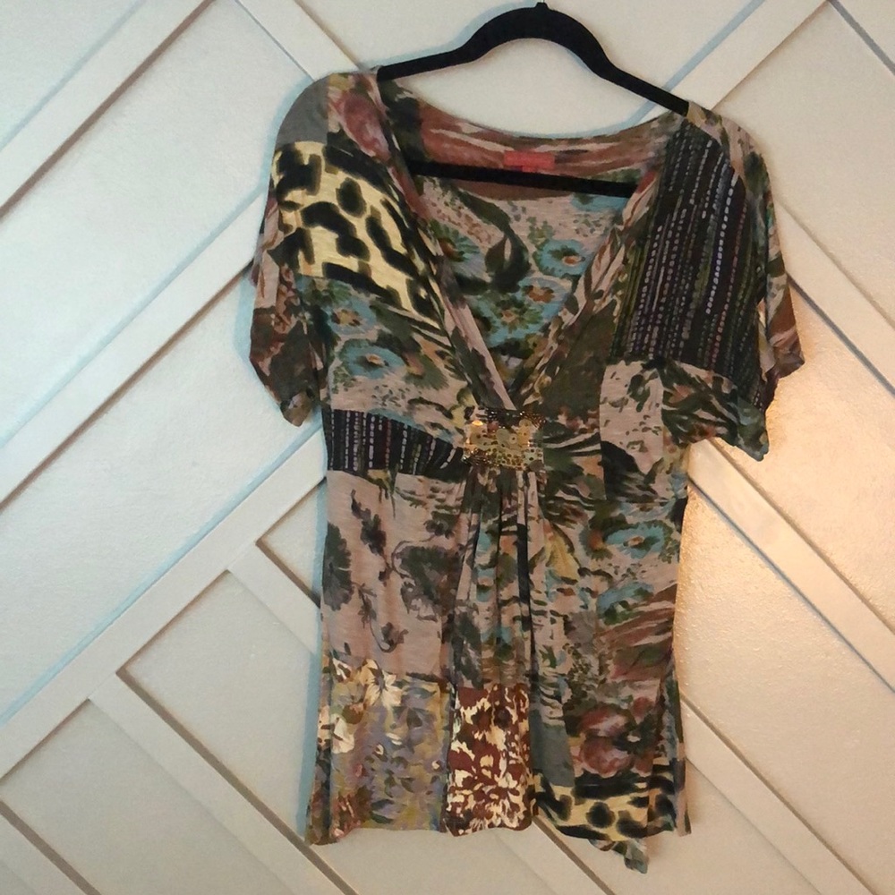 Anthropologie One September Blouse with Beading